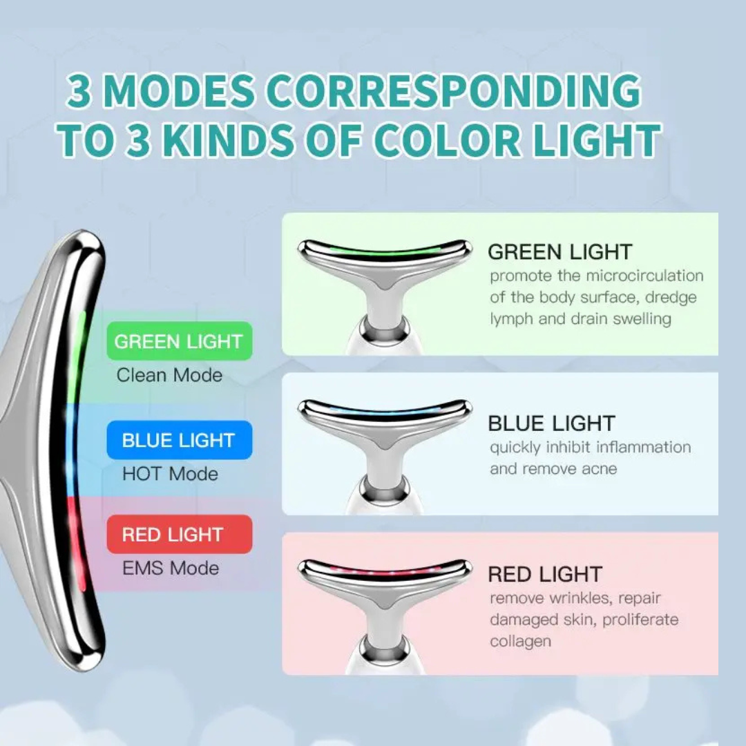 Face Lifting Massage with 3 kind of colors