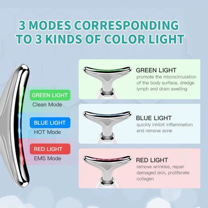 Face Lifting Massage with 3 kind of colors